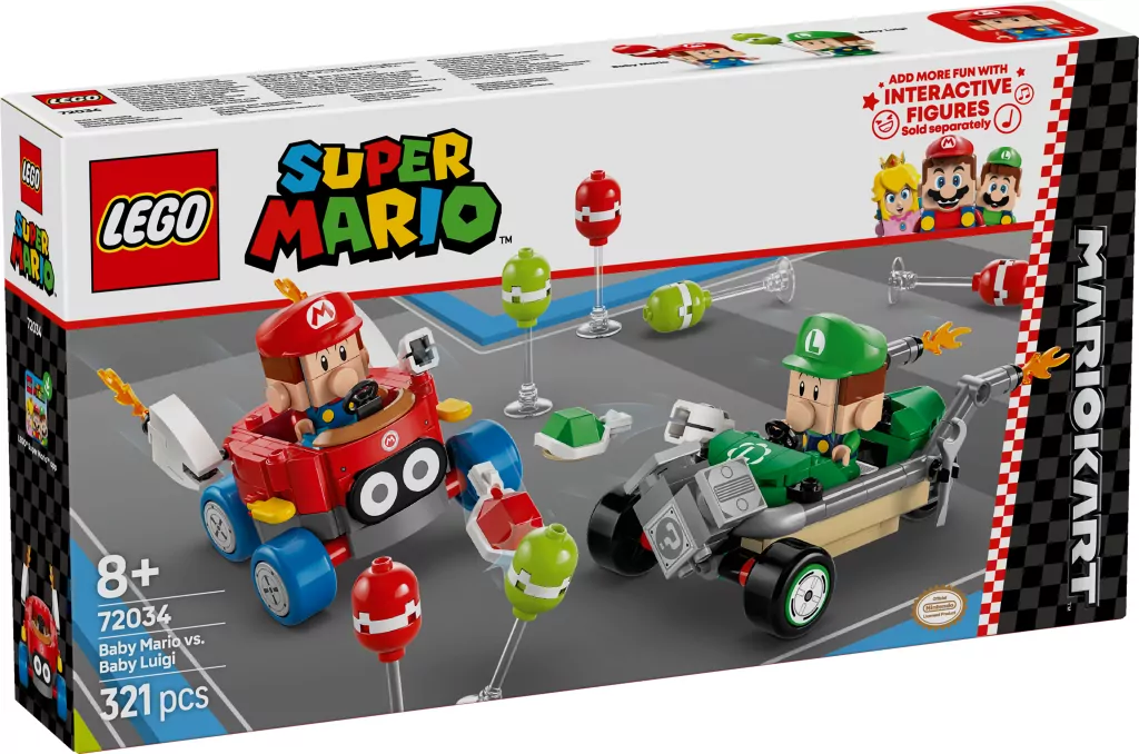 LEGO® Super Mario. Mario Kart™ – Baby Mario kontra Baby Luigi 72034 - tantis.pl
