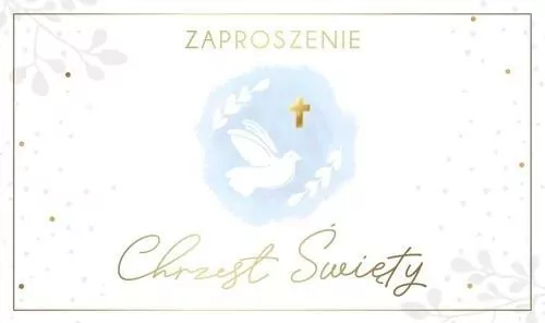 Zaproszenie Chrzest (10szt) - tantis.pl