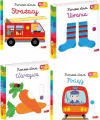 Pakiet: Strażacy / Ubrania / Warzywa / Pociąg. Pierwsze słowa. Akademia Mądrego Dziecka - tantis.pl