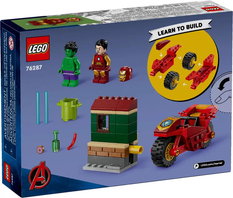 LEGO® Marvel. Iron Man z motocyklem i Hulk 76287 - tantis.pl