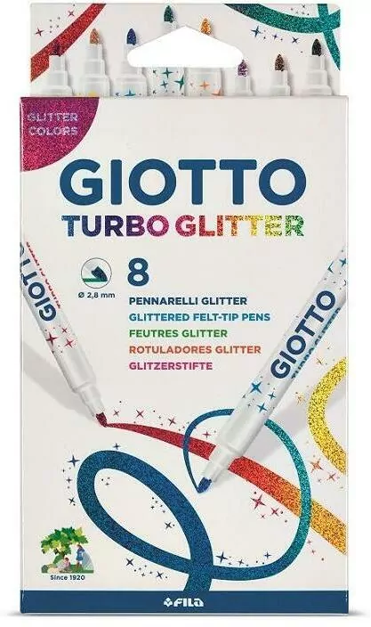Pisaki Turbo Glitter 8 kolorów - tantis.pl