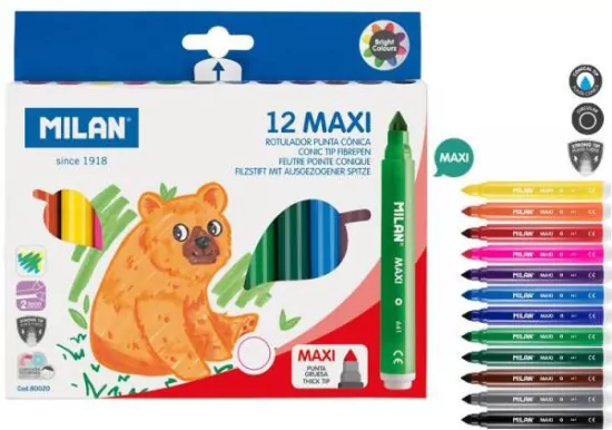 Flamastry maxi. 12 kolorów