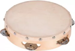 Goki. Tamburyn z naturalnej skóry z 5 talerzykami
