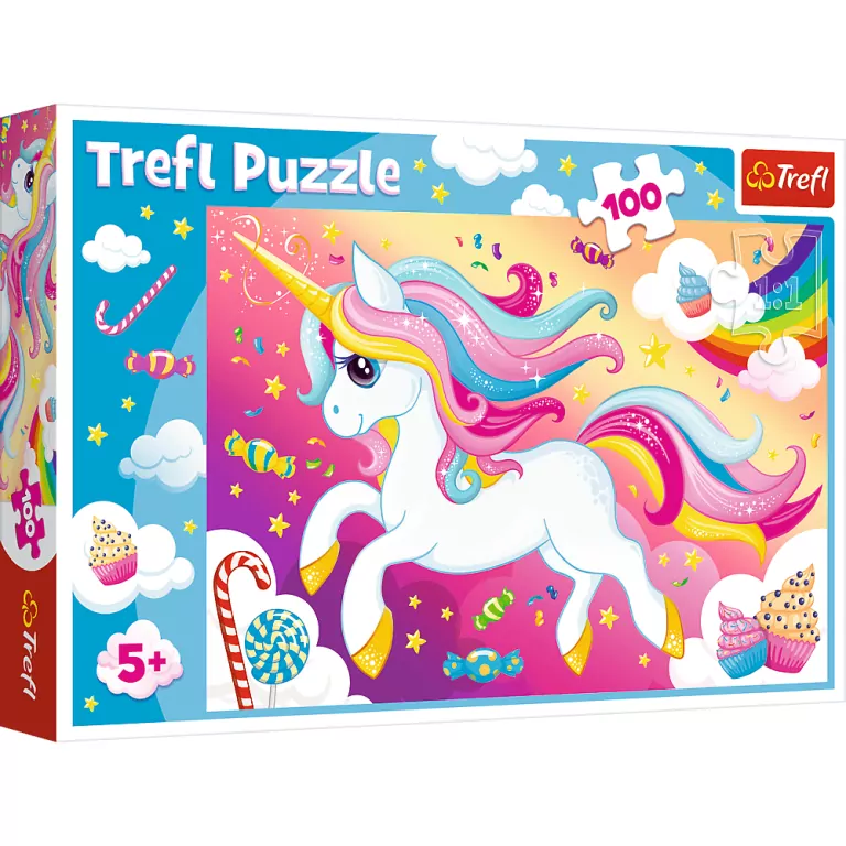Puzzle 100. Piękny Jednorożec TREFL - tantis.pl