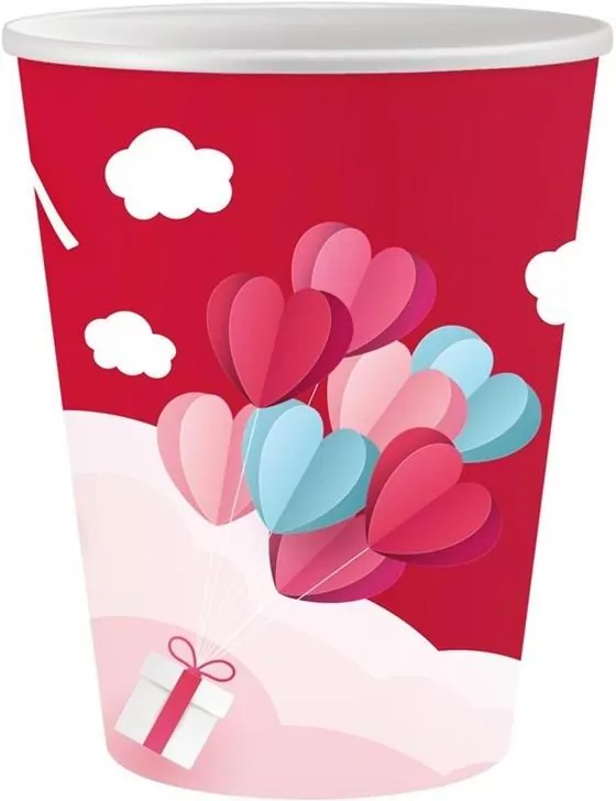 Kubeczki papierowe Love 250ml - tantis.pl