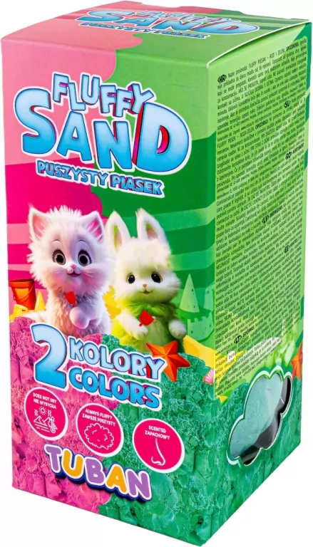 Fluffy Sand 2x70g różowy/zielony TUBAN - tantis.pl