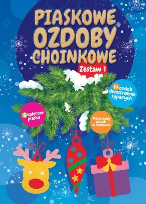 Piaskowe ozdoby choinkowe. Zestaw 1