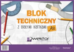 Blok techniczny A3/10K biały