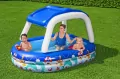 Basen dmuchany familijny z daszkiem Morski Kapitan 2.13m x 1.55m x 1.32m - tantis.pl