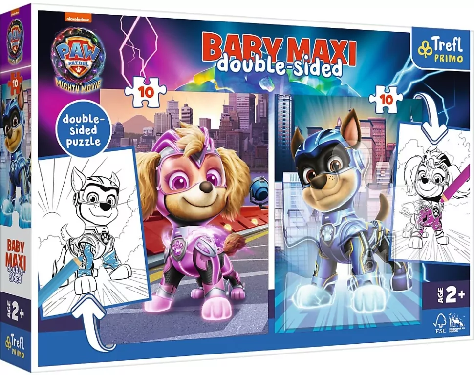 Trefl. Puzzle Baby Maxi 2x10. Bohaterskie pieski - tantis.pl