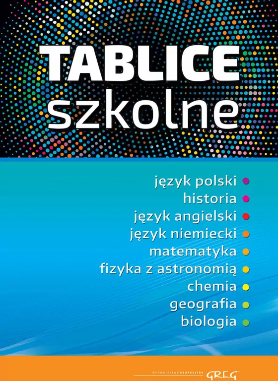 Tablice szkolne. Język polski, historia, język angielski, język niemiecki, matematyka, fizyka z astronomią, chemia, geografia, biologia - tantis.pl