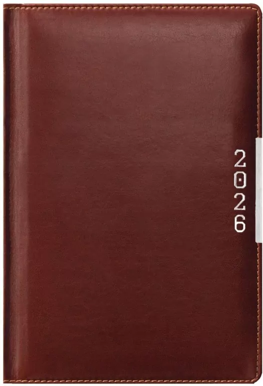 Kalendarz 2026 A6 kieszonkowy tygodniowy brązowy - tantis.pl