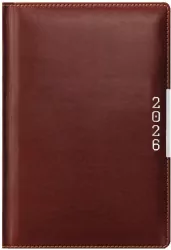 Kalendarz 2026 A6 kieszonkowy tygodniowy brązowy