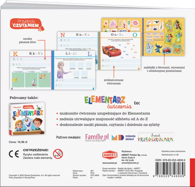 Disney Uczy. Przygoda z Czytaniem. Elementarz - tantis.pl