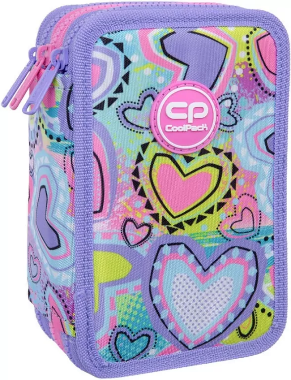 Piórnik 3-komorowy z wyposażeniem Coolpack Jumper 3 Sew Heart - tantis.pl