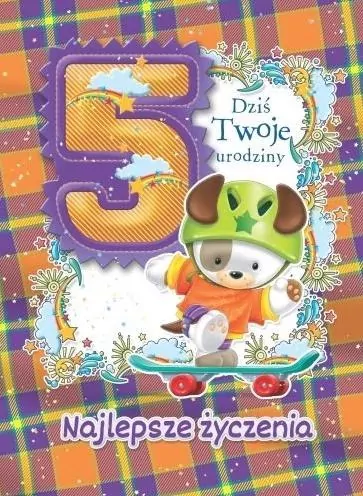 Kartka okolicznościowa: Urodziny 5 - tantis.pl