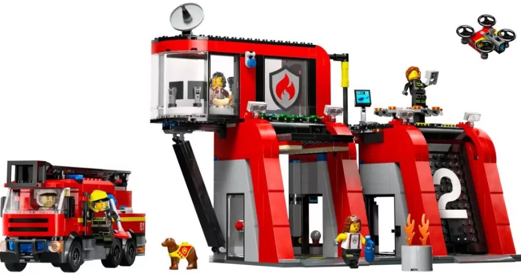 LEGO® City. Remiza strażacka z wozem 60414 - tantis.pl