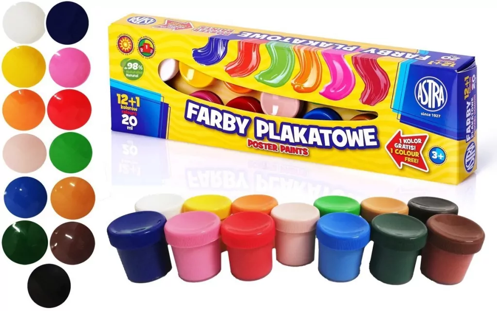Farby plakatowe. 13 kolorów - tantis.pl