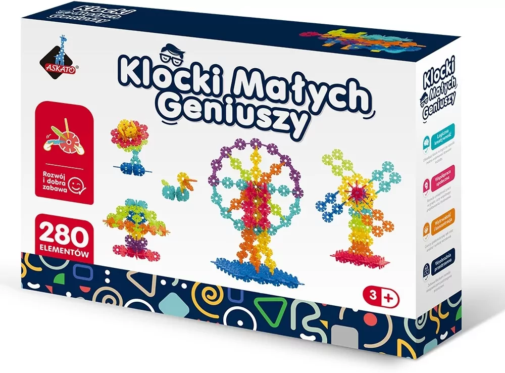 Klocki małych geniuszy śnieżynki 280el - tantis.pl