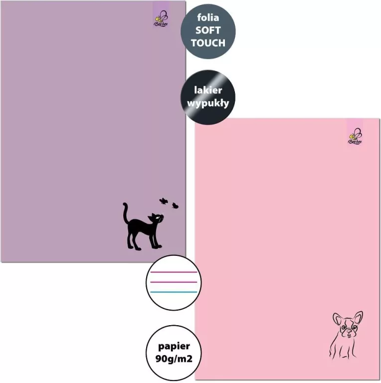 Zeszyt Animal. A5/32K 3-linie kolorowe. 10 sztuk - tantis.pl