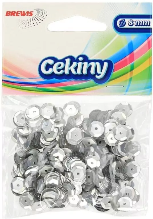 Cekiny 6mm 10g matowe srebrny - tantis.pl