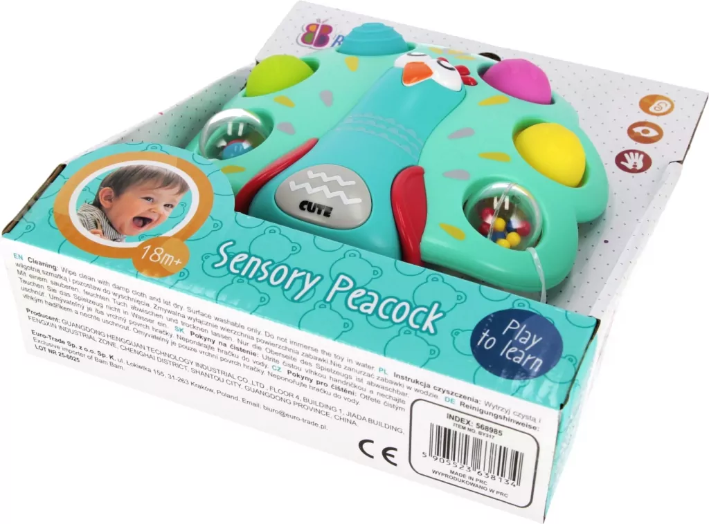 Bam Bam. Zabawka sensoryczna. Paw - tantis.pl