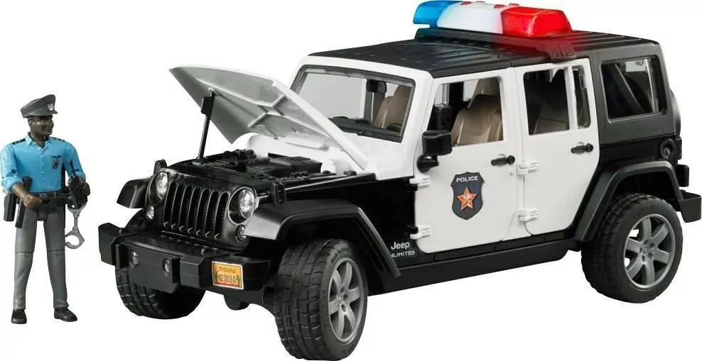 Bruder. Jeep Wrangler Unlimited Rubicon policyjny - tantis.pl
