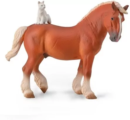Draft Horse with cat - tantis.pl