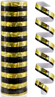 Serpentyna holograficzna złoto czarna 4m