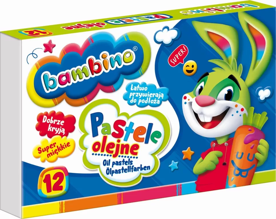 Pastele olejne Bambino. 12 kolorów - tantis.pl