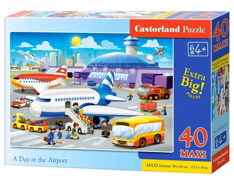 Puzzle 40 Maxi. Dzień na lotnisku. A Day at the Airport - tantis.pl