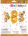 Zestaw balonów, cyfra "8", wys. 30-60cm, 16 szt.  BSC-538-8 - tantis.pl
