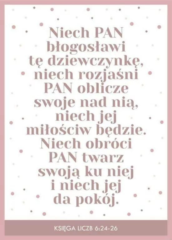 Kartka. Niech Pan błogosławi tę dziewczynkę - tantis.pl