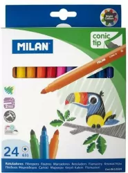 Flamstry ze stożkową końcówką 24 kolory MILAN