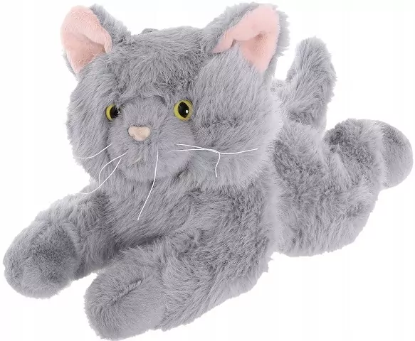 Maskotka Kot 55cm leżący szary - tantis.pl