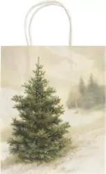 Torebka ozdobna A5 STBAG149 Jodła zimą BN