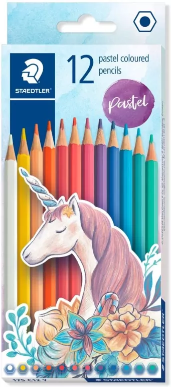 Kredki sześciokątne Pastel 12 kolorów STAEDTLER - tantis.pl