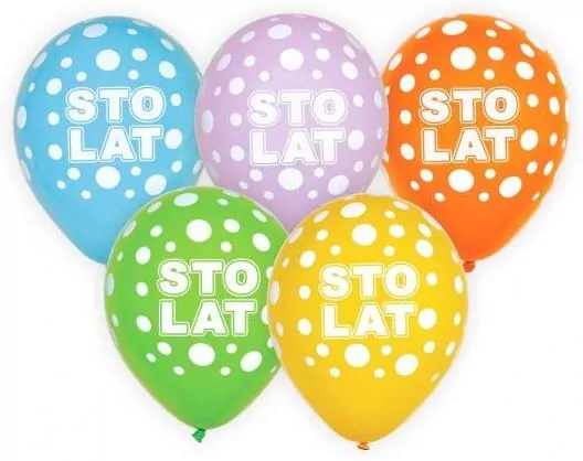 Balony Sto Lat 5szt - tantis.pl