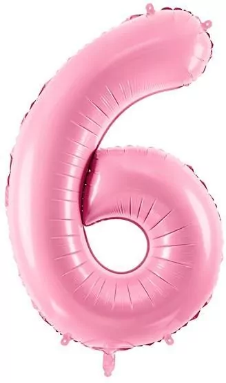 Balon foliowy 6 różowy 86cm - tantis.pl