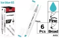 Marker Chromax z 2 końcówk. ice blue 65 - tantis.pl
