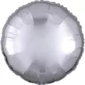Balon foliowy metalik srebrny okrągły luzem 43cm - tantis.pl