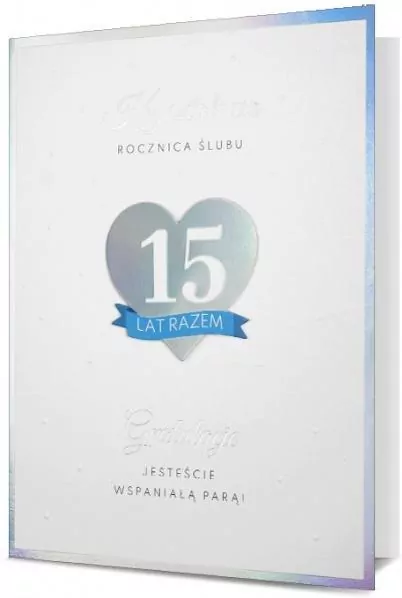 Karnet B6 Rocznica ślubu Kryształowa - tantis.pl