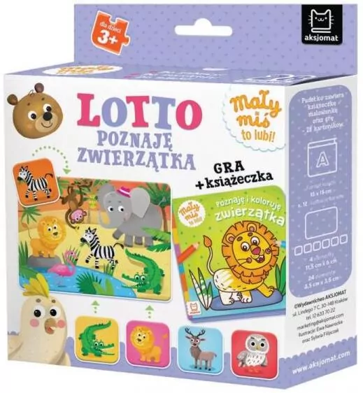 Lotto. Poznaję zwierzątka. Gra + książeczka - tantis.pl