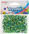 Koraliki akrylowe do nawlekania białe zielone 35mm - tantis.pl