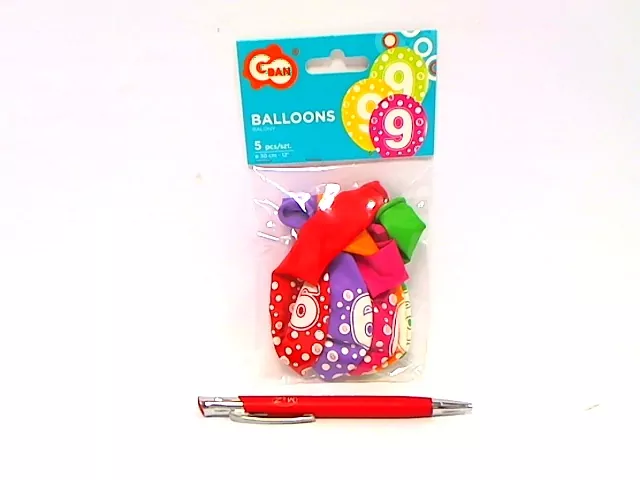 Balony z cyframi 9 5szt - tantis.pl