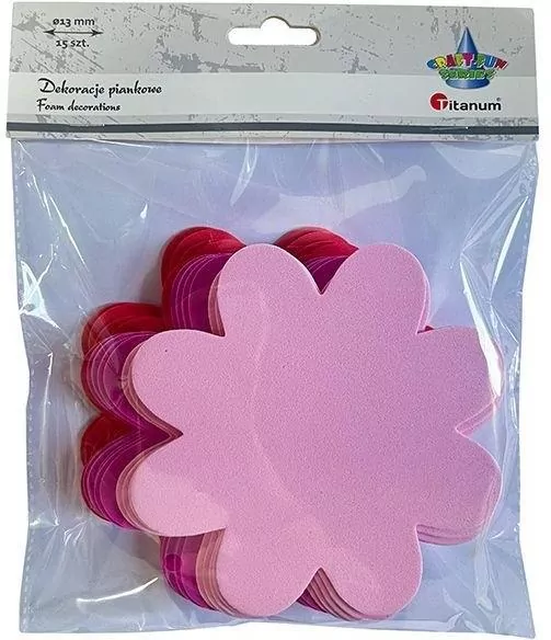 Dekoracje piankowe kwiaty 130mm 3 kolory mix 15szt - tantis.pl