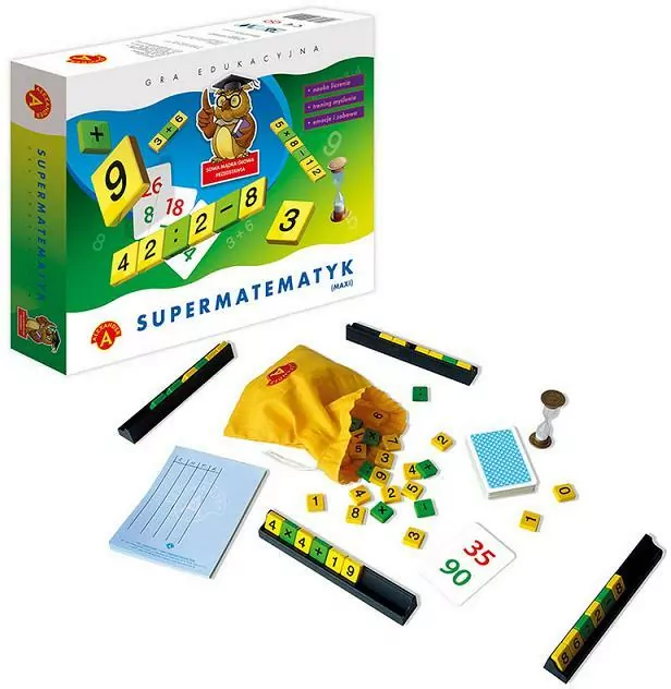 Supermatematyk. Maxi. Gra edukacyjna. Sowa Mądra Głowa - tantis.pl