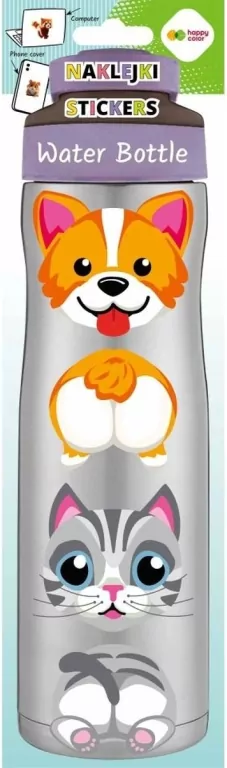 Naklejki Water Bottle Face&Tail 83x286 HAPPY COLOR - tantis.pl