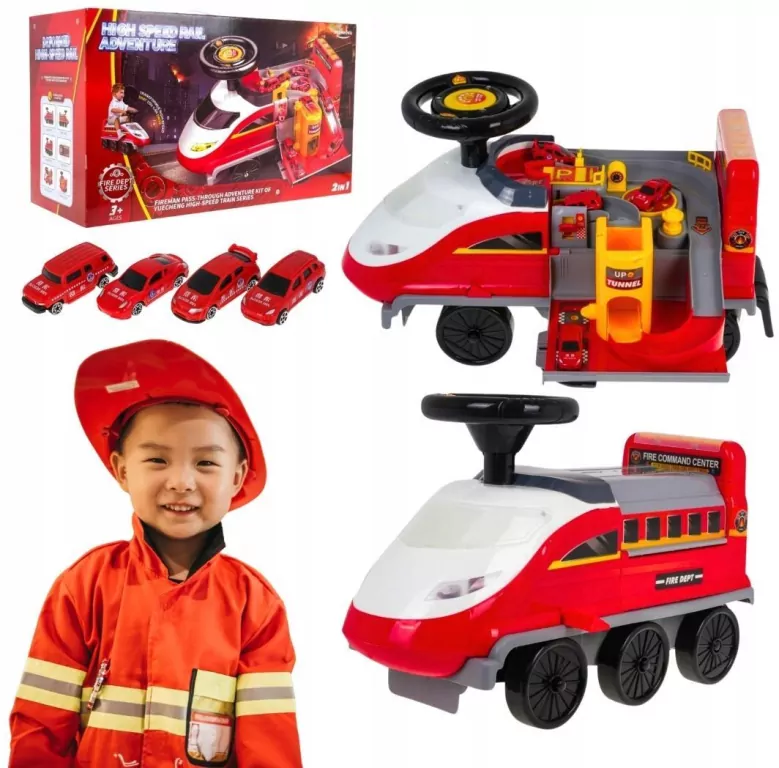 Jeździk z parkingiem 2w1 Straż Pożarna - tantis.pl