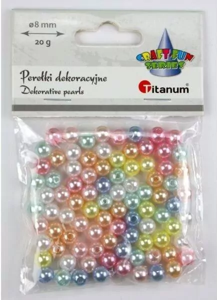 Koraliki plastikowe perełki 8mm 20g - tantis.pl